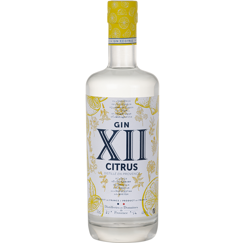 Gin XII Citrus - L'essence de la Provence parfumée aux agrumes