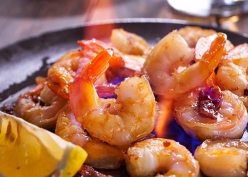 Gambas flambées à l'absinthe Grande Absente