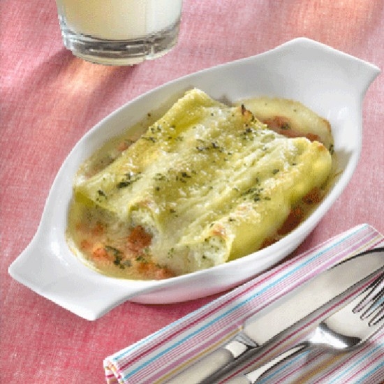 Chicken cannelloni with honey and Pastis HB
