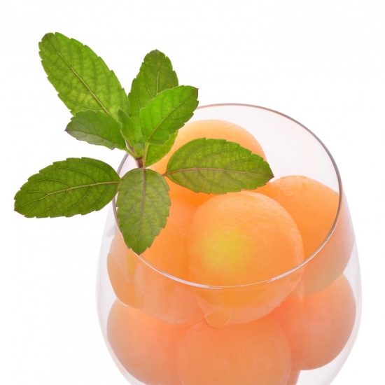 Melon balls with mint and Pastis HB