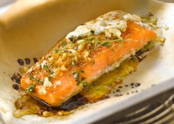  Salmon in a Pouch with Fresh Mint and Pastis