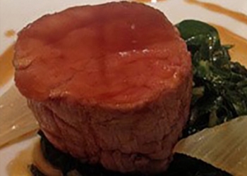 Veal fillet of limousin Green and white frozen chard Recipe by Laurent André