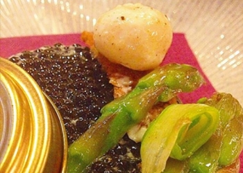 Illusion caviar asparagus with Pastis Henri Bardouin by Jeremy Galvan