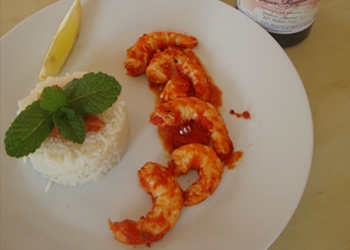  Saganaki shrimp with pastis Henri Bardouin by Marc Bastide