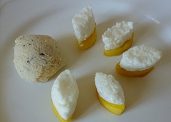 Calissons with mango, sweet almond and RinQuinQuin