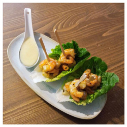 Shrimps with Cococo sauce by Eric Desbiaux- Barman at Swizzle of Oz